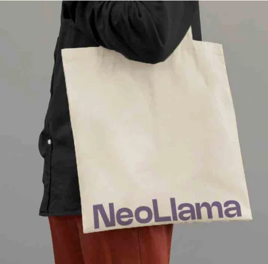 NeoLlama tote bag wordmark